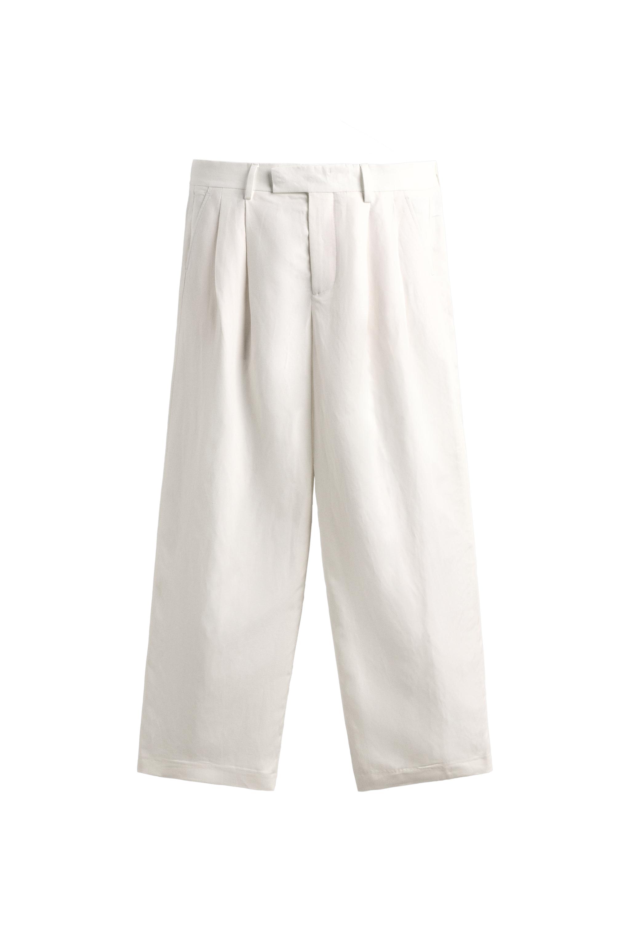 PANTALON DE COSTUME RELAXED FIT VISCOSE-LIN